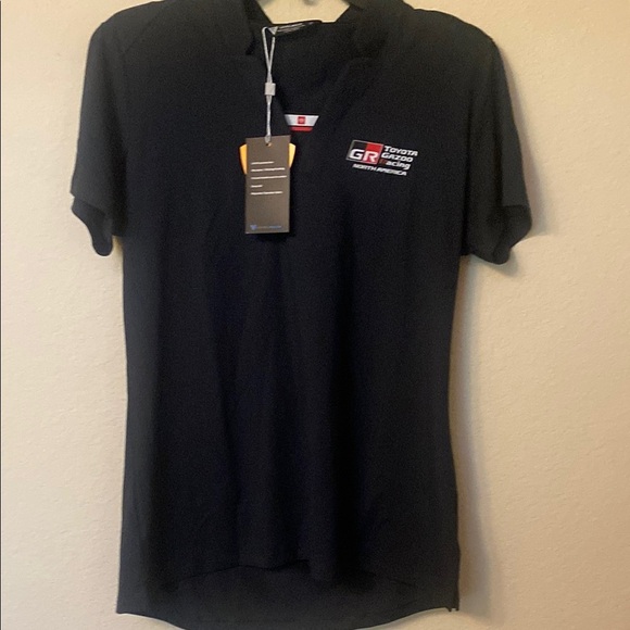 Black Jersey with Classic Crew Neck and Logo - Picture 1 of 7